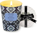 HomeLights 1-Wick Candles for Home Scented - 6.7oz Soy Wax Blend Candle Long-Lasting Fragrance, Bohemian Natural Textures Home Decor and Housewarming Gifts, Lilac Blossom