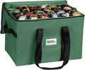Christmas Ornament Storage Container,Box Stores Up to 96-3 inch ornaments, Adjustable Dividers, Large Organizer Bin to Protect and Store Holiday Décor - Green