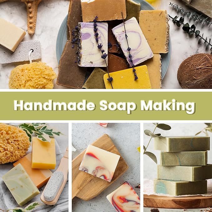 PIUH Soap Making Kit Including Soap Melter, 2lbs Soap Base, Silicone Molds & Scraper, Calendula,4 Fragrance Oils & Dyes for Soap Making,Soap Making Supplies Kits DIY Craft Kit for Adult & Kits