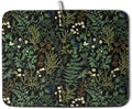 Black Sage Green Plant Dish Drying Mat for Kitchen Counter Vintage Botanic Fern Leaves Floral Dish Drainer Mats Absorbent Microfiber Dishes Pad Reusable Washable Large Dish Draining Mat 18x24 Inch