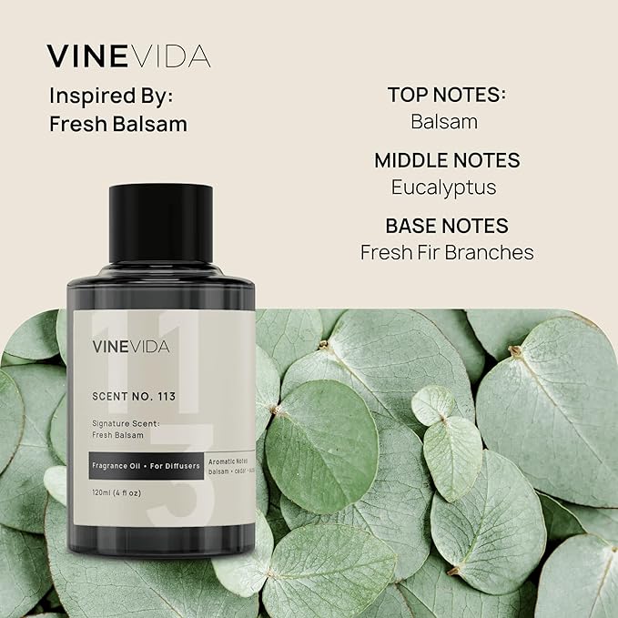 VINEVIDA Winter Collection (Pack of 4) - Diffuser Fragrance Oil Set - Cold Air Diffuser Oil | Waterless Diffuser Oil Refill