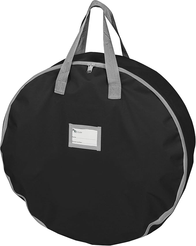 Primode Heavy Duty Christmas Wreath Storage Bag 24"- Garland Wreaths Container with Handles - Durable 600D Oxford Polyester Material Holiday Wreaths Storage Holder 24” (Black)