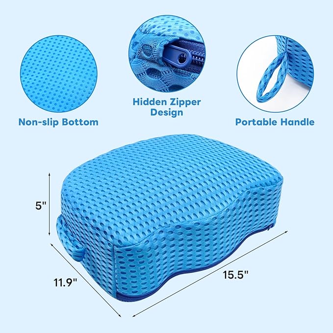 Hot Tub Booster Seat, Weighted SPA Hot Tub Booster Seat for Adults, 3D Air Mesh Hot Tub Seat Accessory, Non-Slip Micro Dot Bottom, Indoor or Outdoor Quick Dry Hot Tub Cushion