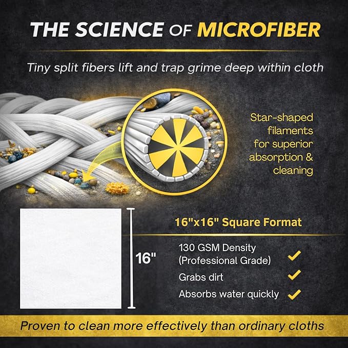 AERAI GROUP Microfiber Magic Streak Free Cleaning Cloth 10 Pack Clean Any Surface with Just Water Eco Friendly Perfect for Window, Mirror, Glass, Kitchen, Counters, Appliances, Car, Cycle, TV Screen