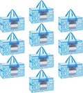 VENO 10 Pack Moving Bags, Storage Bins with lids, Packing Supplies for College, Alternative to Moving Boxes, Foldable, Heavy-Duty Tote (Spring Breeze, 10 Pack)
