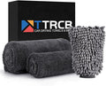 TTRCB 2 Pack 1300 GSM Car Drying Towel, Microfiber Towels for Cars - 36" x 24" & 16" x 16", Ultra-Absorbent, Streak Free, Car Wash Mitt, Car Detailing Cleaning Accessories Supplies Essentials