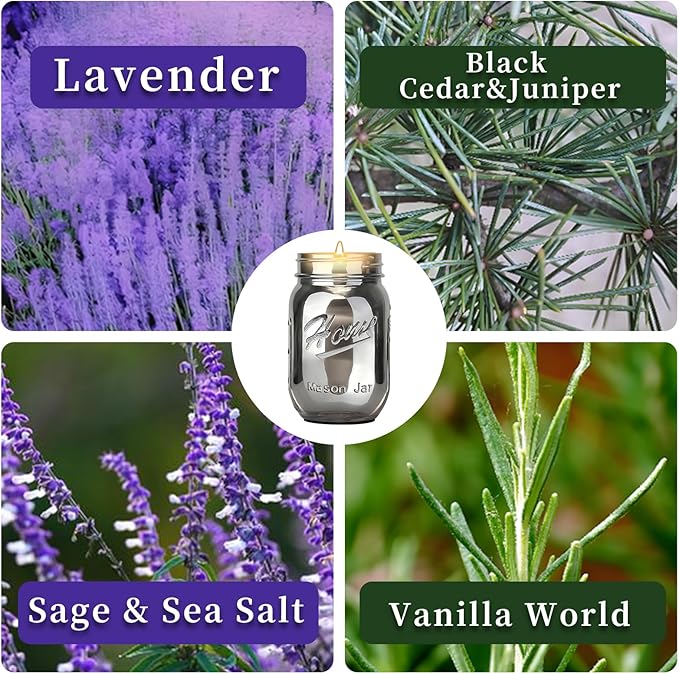 Scented Candle Smoke Gray Sands Scented, Classic 22oz Large Jar Single Wick Candle, Over 110 Hours of Burn Time, Perfect for Creating Relaxing Atmosphere (Vanilla World)
