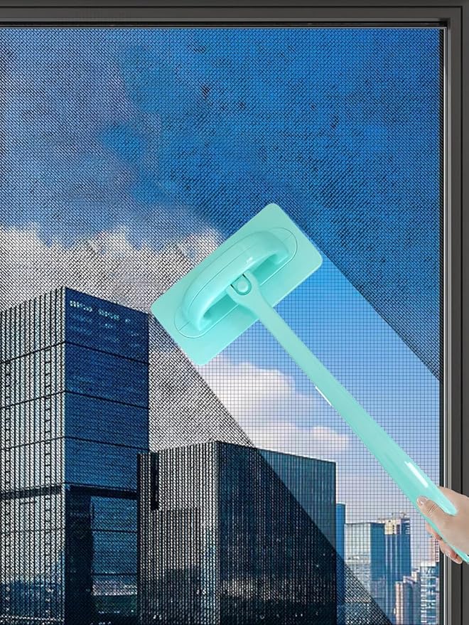 realexist Window Screen Cleaner, Detachable Cleaning Brush, Dry and Wet Dual Use Tool with Screen Washing Equipment,Perfect for Easy and Efficient Window Cleaner Tool