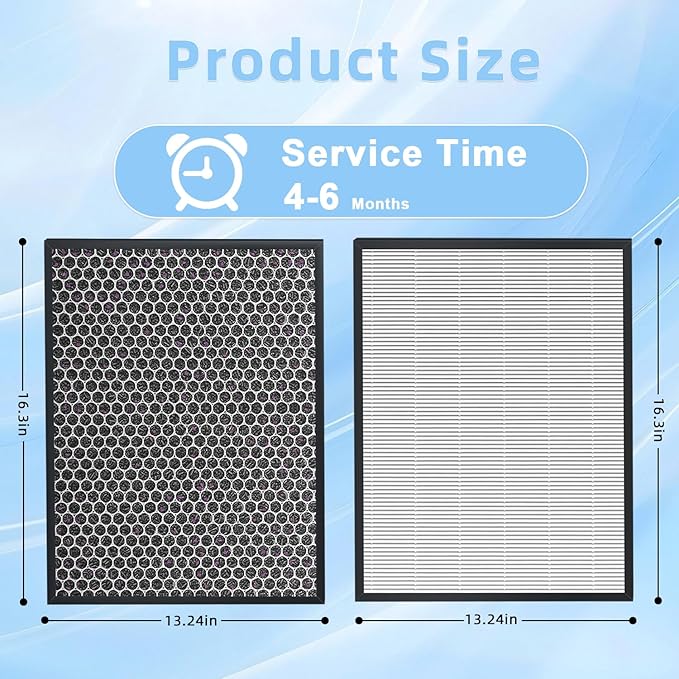 Amboseli 7- Pack 3000 Replacement Filters Compatible with Air Doctor 3000 Serie Air Purifier,Include 1 FLliter, 2 Activated Carbn and 4 Extra Carbn Pre-Filters