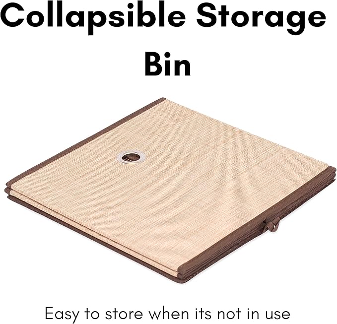 Internet's Best Canvas Storage Bin - 2 Pack - Brown - Box Container