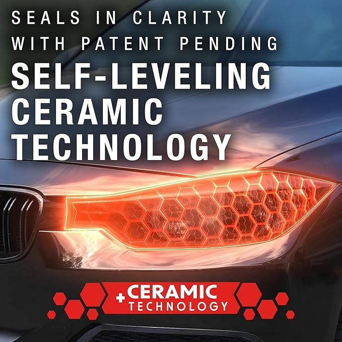 Nu Finish Headlight Restore and Repel Kit, 2-Step Car Headlight Restoration Kit with 4 Headlight Restorer Wipes and a Ceramic Self-Leveling Headlight Sealant Spray