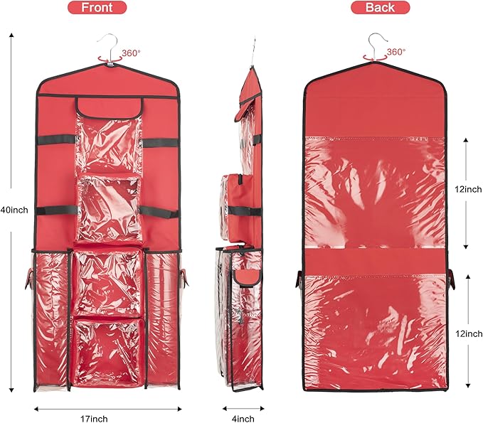 Wrapping Paper Storage, Gift Wrap Organizer Holder Double-Sided Hanging Gift Bag Storage Organizer