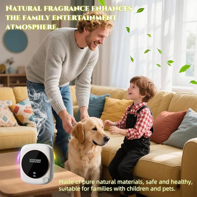 Small Essential Oil Diffuser for Home Office Travel Ultrasonic Aromatherapy Waterless Cordless Diffuser with 7 Mist Modes for Bedroom Bathroom Hotel Car (Essential Mist Refill 6pcs)