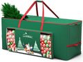 UIRWAY Christmas Tree Storage Bag- Fit for 9ft Artificial Trees, 600D Oxford Christmas Tree Bag with Transparent Pouch & Side Pocket, Extra Large Tree Bags with Sturdy Handles & Dual Zipper, Green
