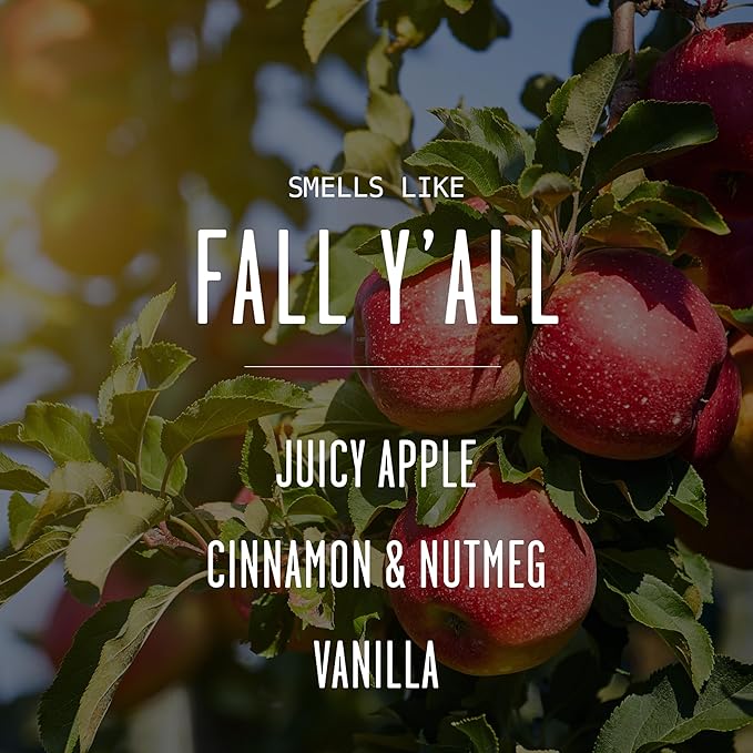 Fall Reed Diffusers for Home Set, Fall Diffuser -It's Fall Y'all! w/Apple, Cinnamon & Nutmeg I Infused w/Essential Oils I Fall Smells for House I 5.75 OZ Oil Scent Lasts 4-6 Month's, Made in The USA