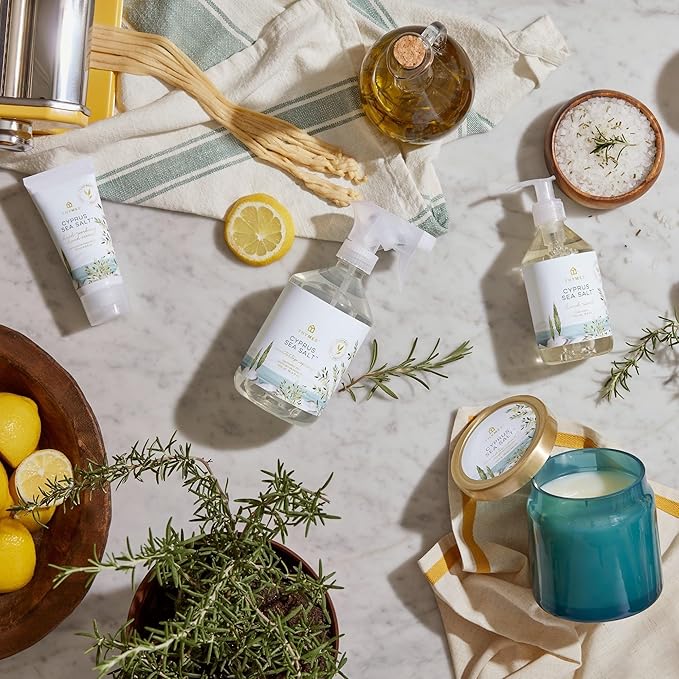 Thymes Pura Refills – 2 Pack of Oil Diffuser Scents – Long-Lasting Pura Diffuser Refills – Premium Home Fragrance – Notes of Rosemary, Sage, Lemon, Sea Salt & Jasmine (Cyprus Sea Salt, Pack of 2)