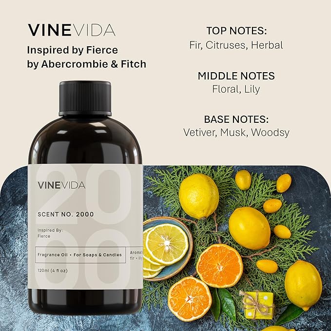 VINEVIDA [4oz] Scent No.2000 Fragrance Oil for Candle Making and Soap Making - Premium Candle Scents for Soy Candles