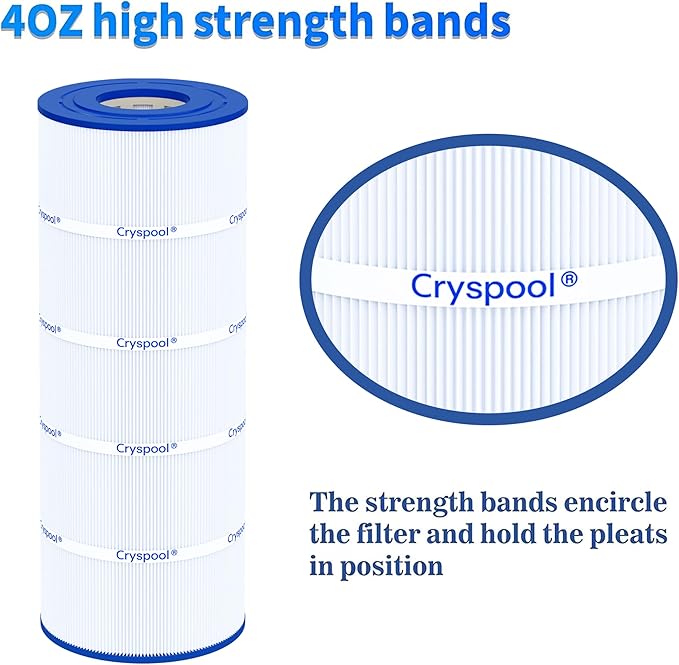 Cryspool® 08055 Filter Compatible with Hayward C1200, CX1200RE, PA120, C-8412, Ultra-B2, FC-1293, Clearwater II 125, 817-0125N, 120 Sq. Ft Pool Filter Cartridge, 1 Pack