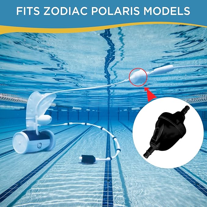 Pool Cleaner Complete Backup Valve Kit G62 with 2 Hose Nut D16 Replacement for Zodiac Polaris 3900 Sport, 280 Black Max F5B, TR35P Pool Cleaners (Black)