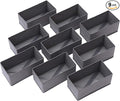 DIOMMELL 9 Pack Foldable Cloth Storage Box Closet Dresser Drawer Organizer Fabric Baskets Bins Containers Divider for Clothes Underwear Bras Socks Lingerie Clothing, M Grey 090