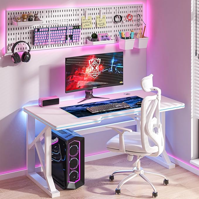 AKTOP Peg Board Wall Organizer 4-Pack – 12"x12" Plastic Pegboard Panels for Walls, White Desk Wall Mount Peg Board for Home, Office, Garage Tool Storage & Craft Room