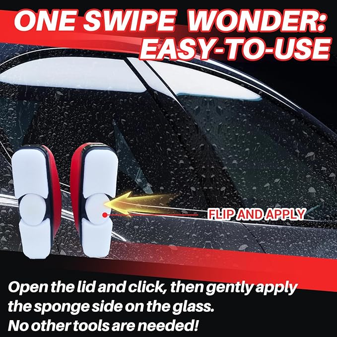 Anti Fog & Water Repellent for Car Windshield with Defogger Hydrophobic Coating Anti Fog Treatment Rain Repellent for Long Lasting Clear Vision on Windows, Mirrors, Glass, Shower Door Pack of 2