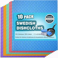 JECOLE 10 Packs Swedish Dishcloths for Kitchen, Reusable Paper Towels Compostable Swedish Dish Clothes for Kitchen and Household Use