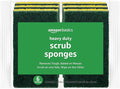 Amazon Basics Heavy Duty Scrub Sponges, Dual-Sided Design, Yellow/Green, 6-Pack
