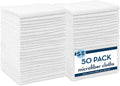 S&T INC. 50 Pack Microfiber Cleaning Cloth, Bulk Towels for Home, Reusable Microfiber Towels for Cars, Cleaning Rags, White, 11.5 Inches x 11.5 Inches, 50 Count