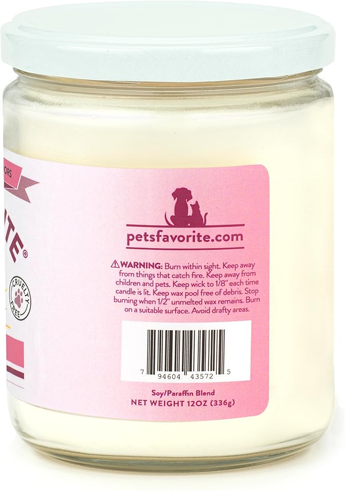 Pet's Favorite Pet Odor Candle, Clean Burning, Long Lasting Scented Candles with a Cotton Wick. (Very Berry, Pack of 2)