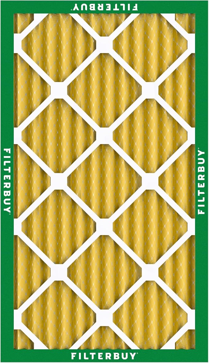 Filterbuy 14x30x2 Air Filter MERV 11 Superior Pet & Allergy Defense (2-Pack), Electrostatic Pleated HVAC AC Furnace Filters Replacement, Made in USA (Actual Size: 13.50 x 29.50 x 1.75)