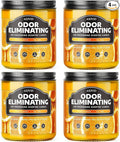 AOOVOO 4 Pack Citrus Lemon Odor Eliminating Highly Fragranced Candle - Eliminates 95% of Pet, Smoke, Food, and Other Smells Quickly, Non Toxic Air Freshing Soy Candle