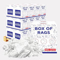 Recycled White T-Shirt Cleaning Rags (600 lbs. Pallet 24x25 lbs. Box) – Shop Rags Bulk for Oil, Stain, Grease, Paint, and Auto Cleaning, Multipurpose