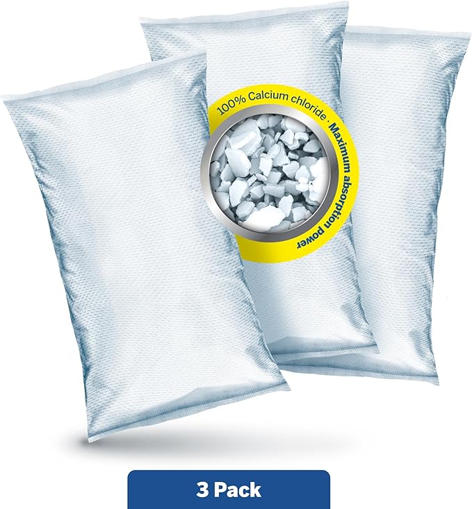 HUMYDRY® Bundle of (3) 35.3oz Pylar Moisture Absorber Refill Pouches, unscented, large room dehumidifier refills for spaces up to 400 sq. ft.