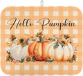 Quick Absorbent Kitchen Drying Mat - Stylish Patterns Fall Dish Drying Mat- 16×18 Inch & 18×24 Inch Pumpkin Kitchen Drainer Mat for Countertops, Dishes & Glassware