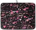 Mother's Day Dish Drying Mat for Kitchen Counter Love Heart Black Drying Mats Absorbent Reversible Microfiber Dish Pad Washable Dish Draining Mat Extra Large 18x24 Inch