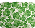 St Patrick's Day Green Clover Drying Mat for Kitchen Counter Watercolor Shamrock St Patricks Day Dish Drying Mats Spring Lucky Clovers Absorbent Reversible Dish Drainer Rack Mat Dish Pad 18x24 Inch