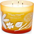 Vanilla Cinnamon Swirl Cake 3-Wick Soy Scented Candle for Home, 14.5 oz Large | Bakery Scented Candle | Long Lasting Aromatherapy Candles | Gift for Women & Men Housewarming