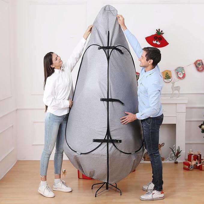 Christmas Tree Bag 9 Ft Large Christmas Tree Storage Bag 9 Foot Tree, Christmas Tree Cover For Upright Storage with Reinforced Handles
