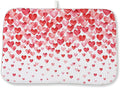 Valentines Dish Drying Mat 18x24 Inch Watercolor Red Pink Love Hearts Drying Mat Anniversary Day Holiday Absorbent Dish Drying Pad Dish Rack Drainer Mats for Kitchen Dining Counter