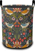 Laundry Basket, William Morris Floral Oxford Cloth Laundry Hamper With Handle Foldable Portable Clothes Storage Basket Storage Bag For Laundry Room/Bathroom/Bedroom/Dormitories