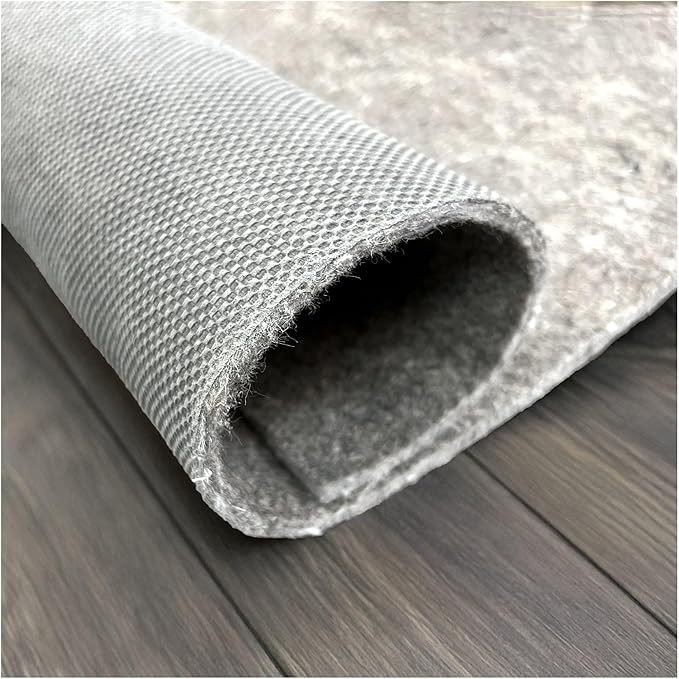 KOECKRITZ 11' Round Non-Slip Rug Pad Gripper - 1/4″ Thick Felt & Rubber Duo-Lock - Safe for All Floors & Hardwoods - Protects Floors, Keeps Rugs Flat