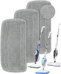 KEEPOW Steam Mop Pads Compatible with GorFanty Steam Mop GF-6610/GF-6610B Model, 3 Pack Washable and Reusable Microfiber Mop Replacement Pads Compatible with Neugo NE033/NE033M Steam Mops