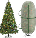 Christmas Tree Bag with Adjustable Straps, Upright Storage Cover for 6-6.5FT Artificial Xmas Tree, Heavy-Duty PE Waterproof Tear-Resistant Protector with Handles