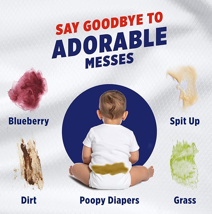 OxiClean Max Force Laundry Stain Remover Spray, Newborn & Baby Essentials, Stain Treater, 12 fl oz, 3-Pack