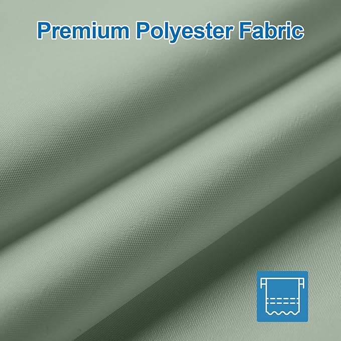 Amazer Sage Green Shower Liner Cloth Waterproof, Soft Sage Green Shower Curtain Liner Fabric with Weighted Stones, Washable Shower Curtain and Liner 2-in-1, 12 Grommet Holes, 72 x 72 Inches