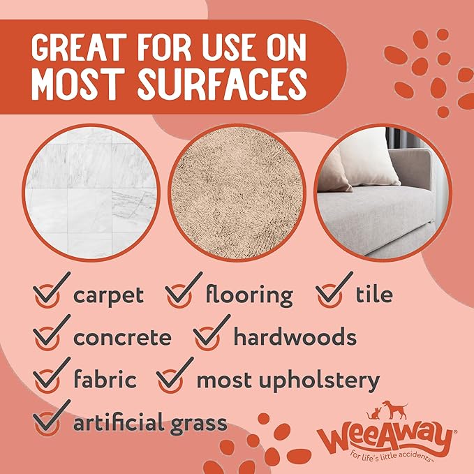 Wee Away X2 Ultra-Concentrated Stain & Strong Odor Eliminator, Enzyme Cleaner, Pet Odor Eliminator for Home - Cat & Kitten Urine Destroyer, Original Citrus Scent, 16 fl oz