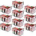 BlissTotes 10-Pack Heavy Duty Extra Large Clear Moving Bags, Reinforced Handles & Tag Pocket (93L)