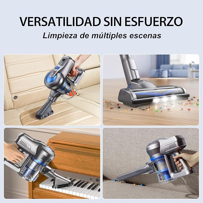 Greenote Cordless Vacuum Cleaner, 22Kpa Powerful Suction, 190W Strong Brushless Motor with 6 in 1 Lightweight Stick Vacuum, 30 Min Max Runtime Rechargeable Vacuums for Home Pet Hair Carpet Hard Floor