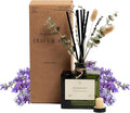 Craft & Kin Reed Diffuser with Dried Flowers | 5 oz White Lavender Scented Winter Reed Diffusers for Home, Bathroom | Scent Sticks | Elegant Fragrance Home Decor for Men & Women